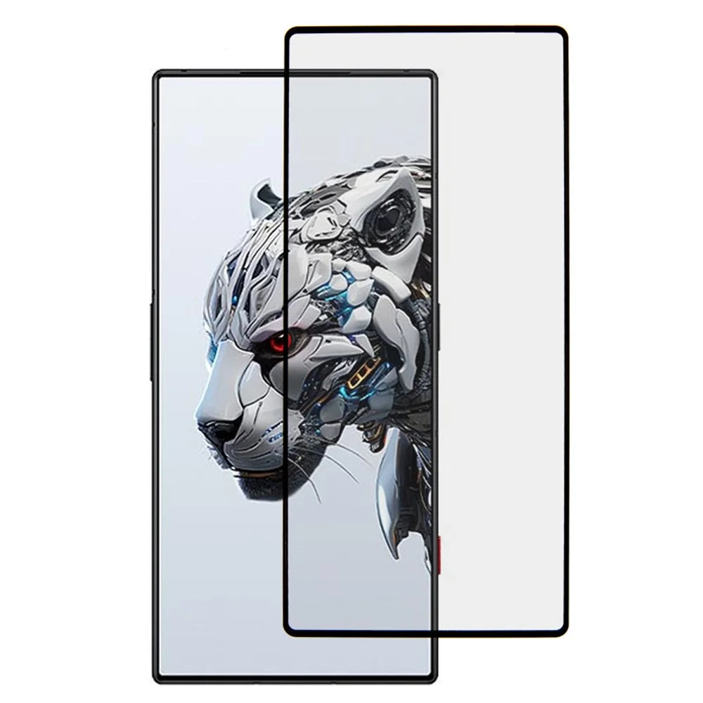 For ZTE nubia Red Magic 8S Pro Tempered Glass Film Electroplated Silk Printing Full Glue Full Screen Protector - 1