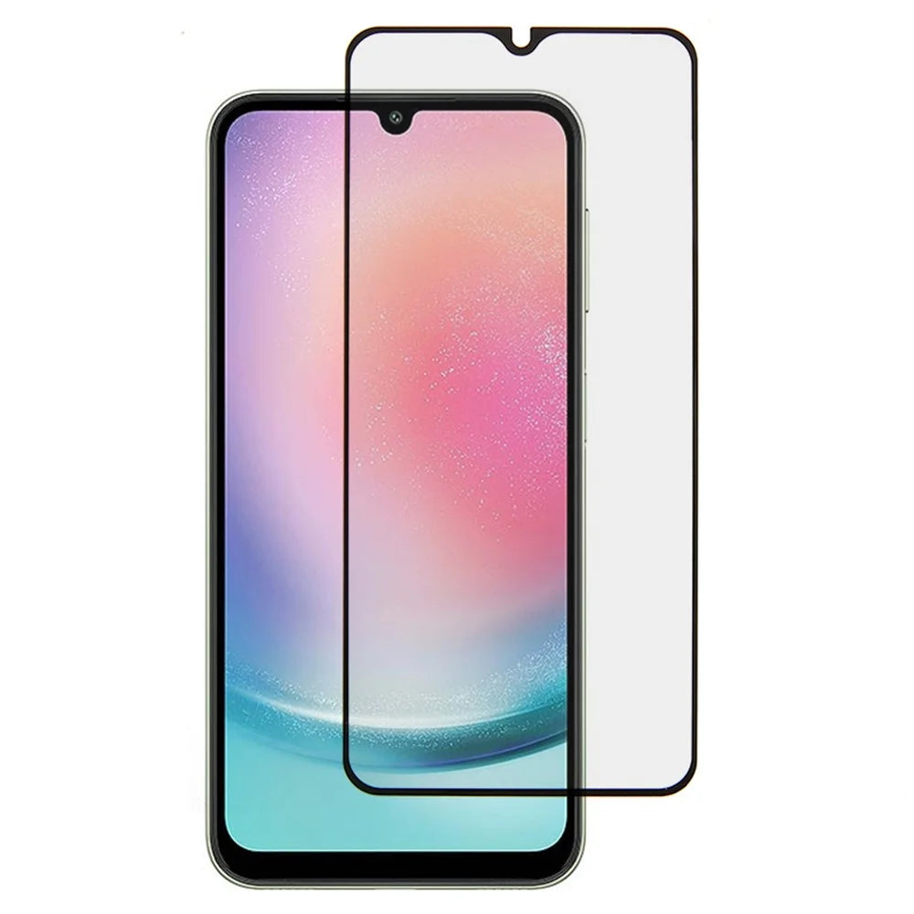 For Samsung Galaxy A25 5G (Global) / M34 Tempered Glass Full Screen Protector Full Glue Electroplated Silk Printing Film - 1