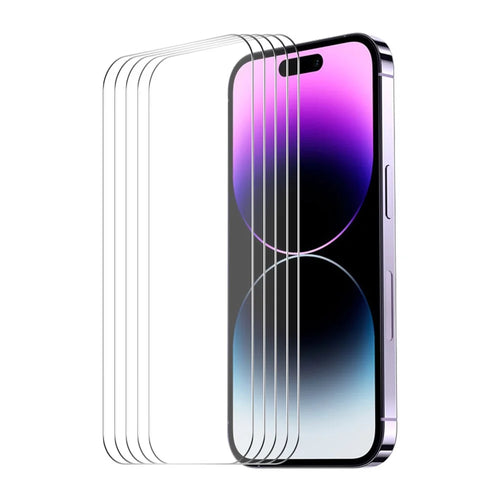 ENKAY HAT PRINCE 5Pcs 2.5D Screen Protector for iPhone 15 Pro , 0.26mm 9H High Aluminium-silicon Glass Film - 1