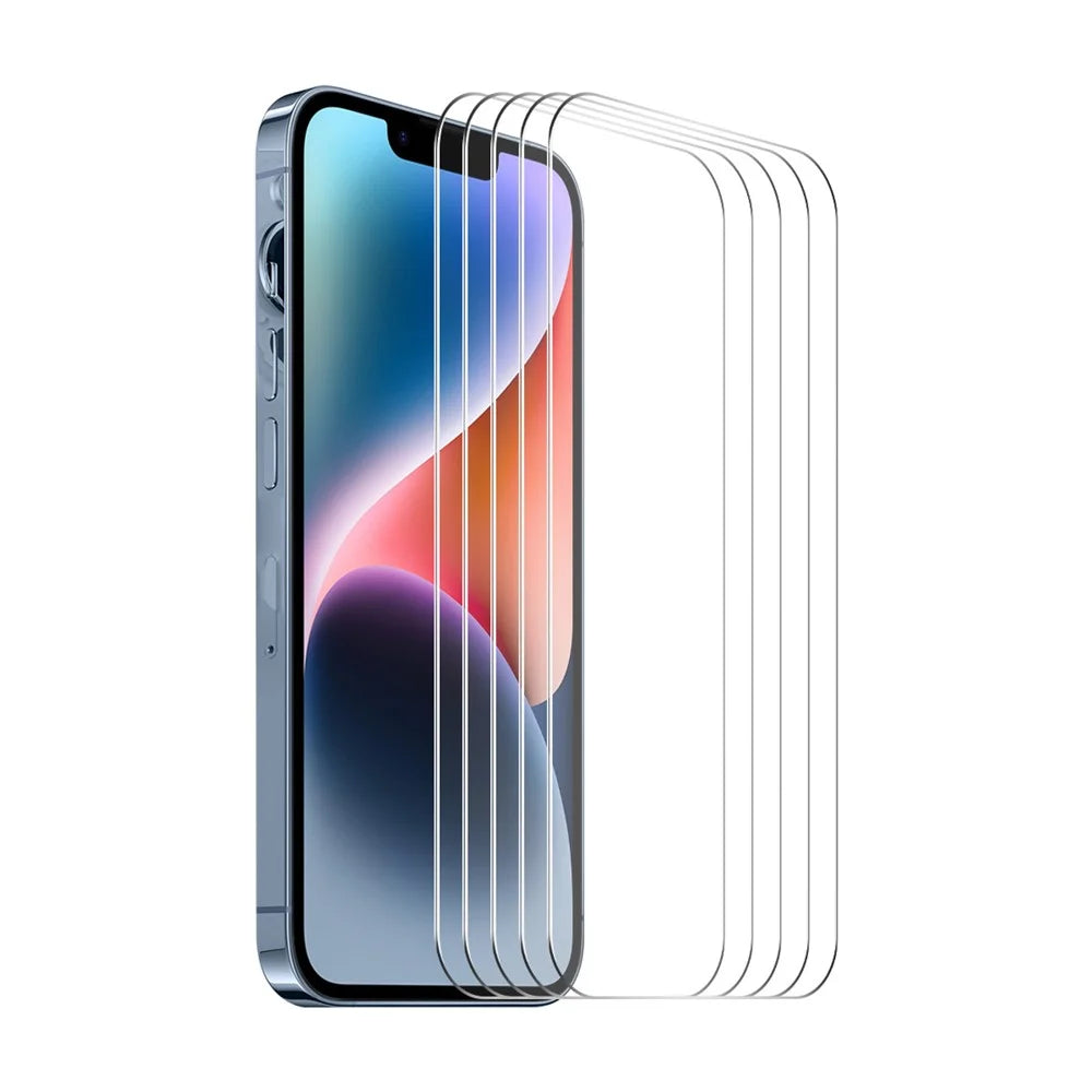 ENKAY HAT PRINCE 5Pcs for iPhone 15 Plus 0.26mm 9H  High Aluminium-silicon Glass Film 2.5D Anti-scratch Screen Protector - 1