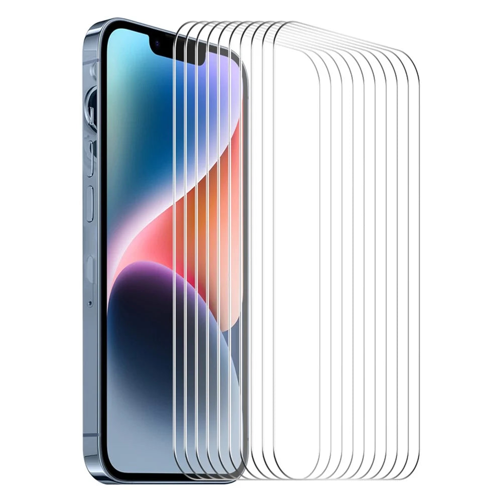 ENKAY HAT PRINCE 10Pcs 0.26mm Screen Protector for iPhone 15 , 9H 2.5D Anti-fingerprint High Aluminium-silicon Glass Film - 1