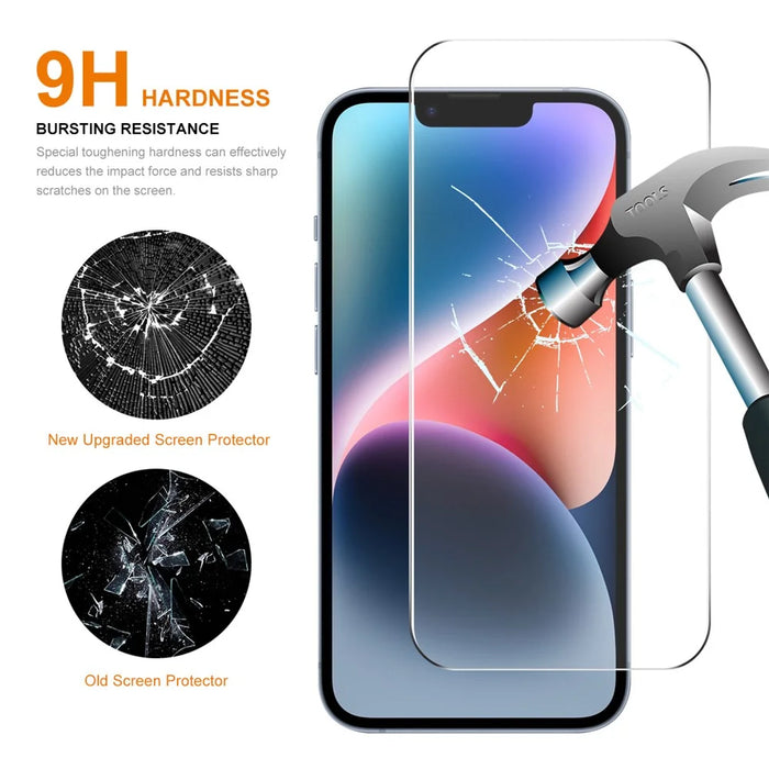 ENKAY HAT PRINCE 10Pcs 0.26mm Screen Protector for iPhone 15 , 9H 2.5D Anti-fingerprint High Aluminium-silicon Glass Film - 4