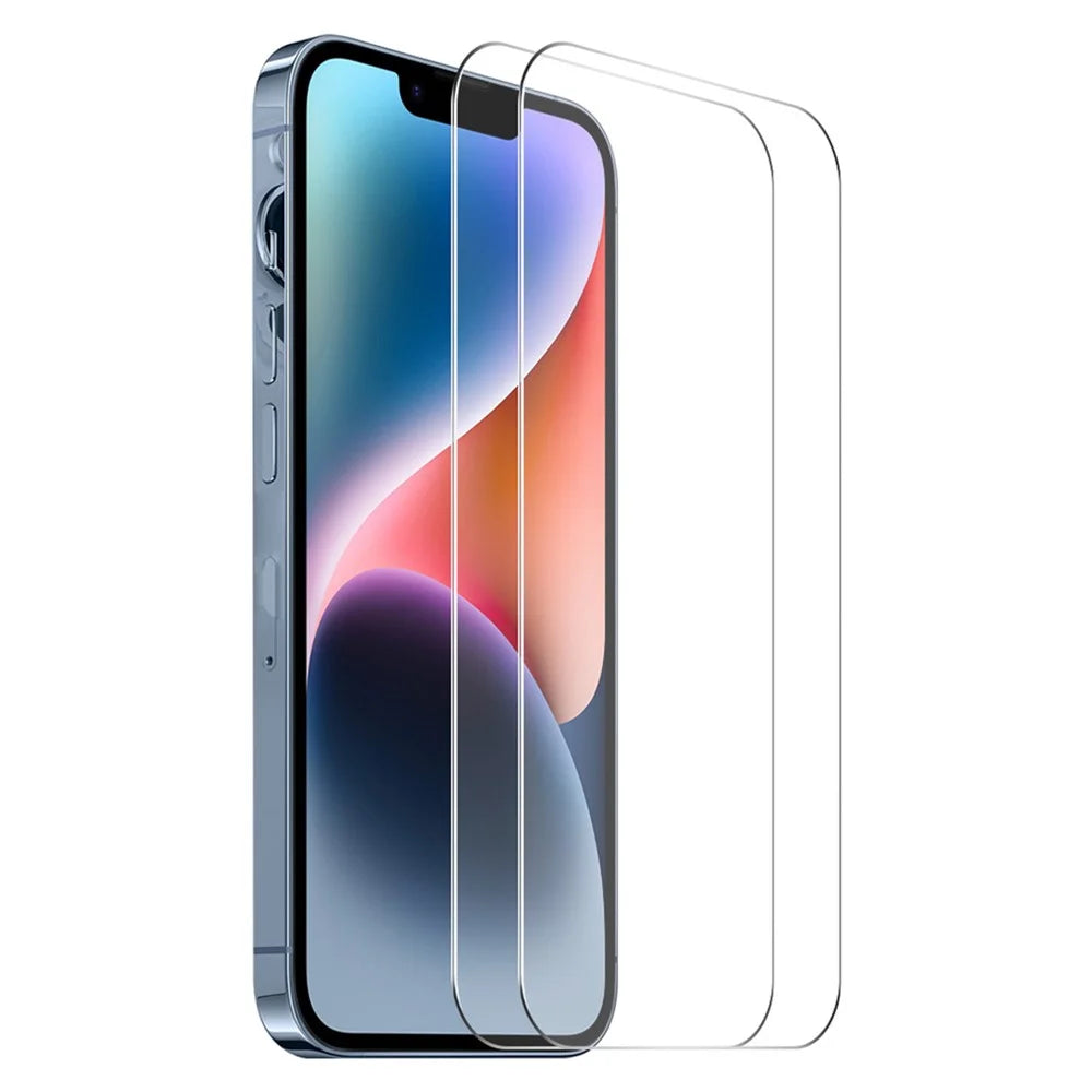 ENKAY HAT PRINCE 2Pcs For iPhone 15 Fingerprint Free High Aluminium-silicon Glass 0.26mm Screen Protector 9H 2.5D Film - 1