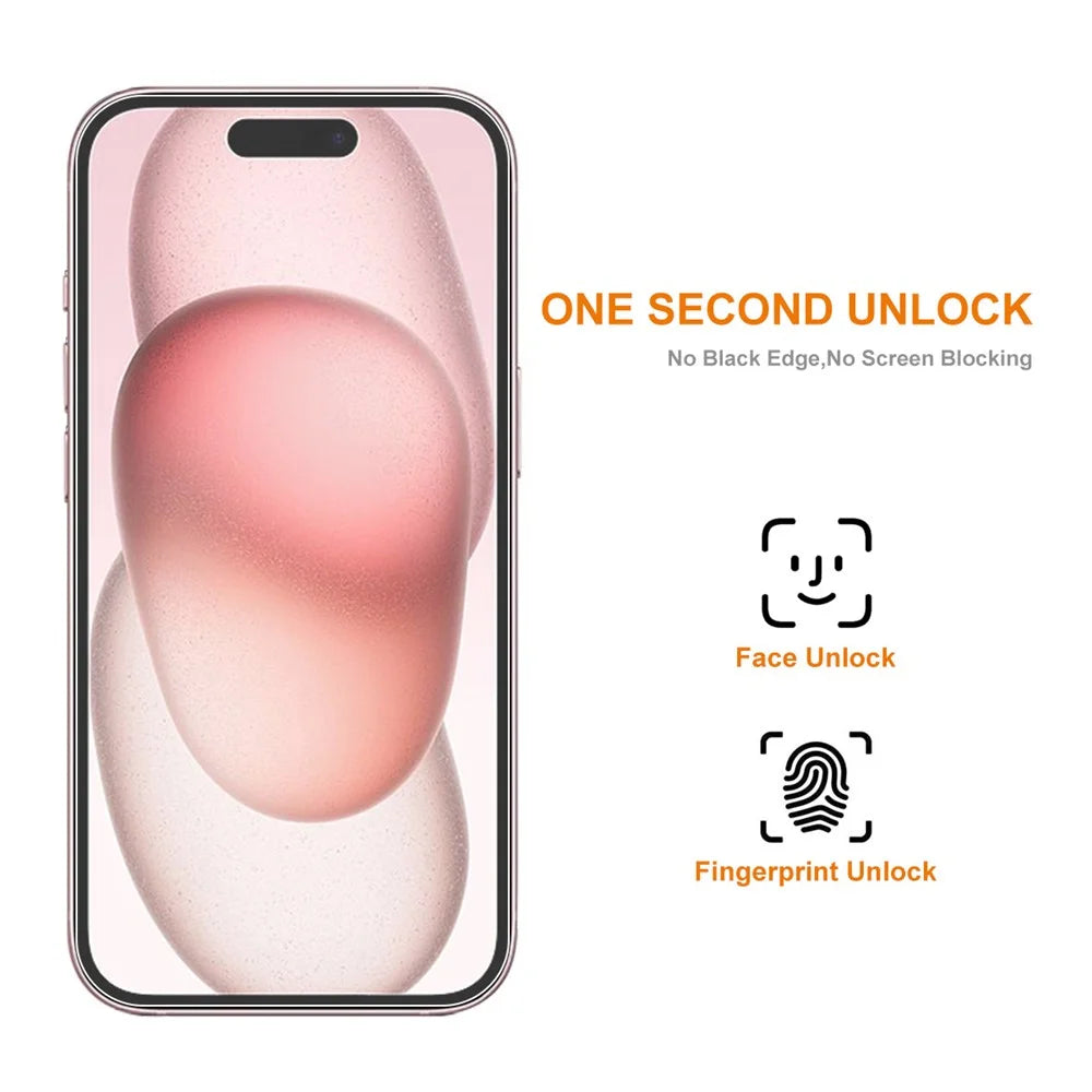 ENKAY HAT PRINCE Anti-explosion Film for iPhone 15 , 9H 2.5D 0.26mm High Aluminium-silicon Glass Screen Protector - 2