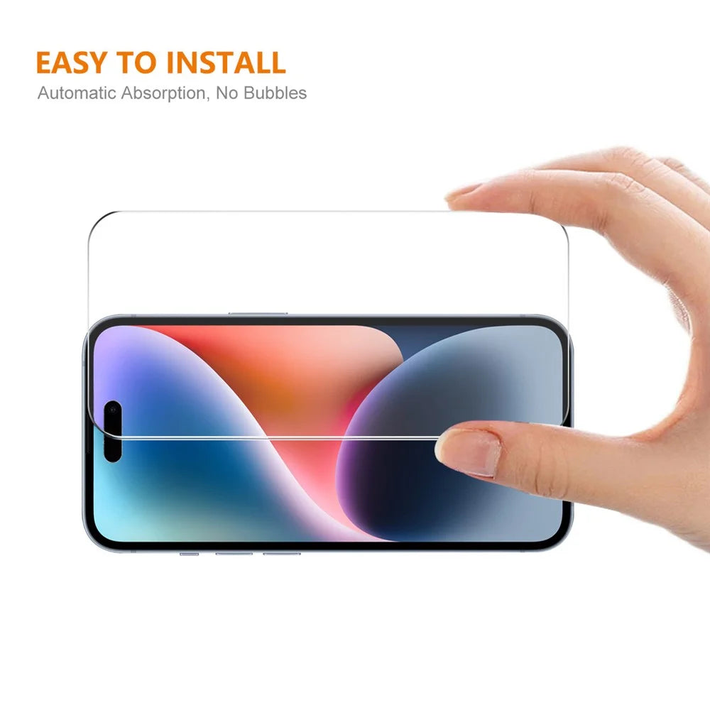 ENKAY HAT PRINCE Anti-explosion Film for iPhone 15 , 9H 2.5D 0.26mm High Aluminium-silicon Glass Screen Protector - 3