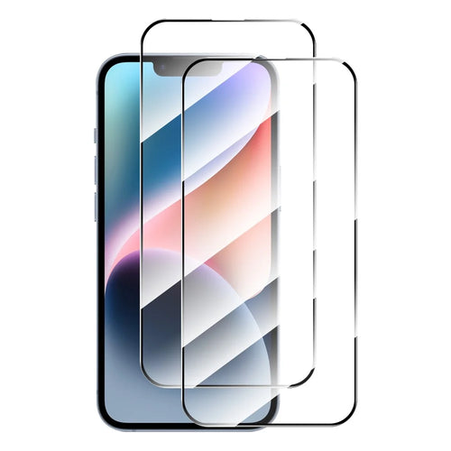 ENKAY HAT PRINCE 2Pcs 9H Anti-explosion Film for iPhone 15 Silk Printing 0.26mm 2.5D High Aluminium-silicon Glass Screen Protector - 1