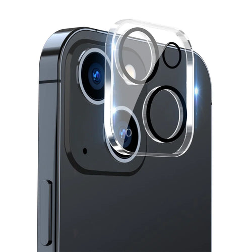 ENKAY HAT PRINCE For iPhone 15 / 15 Plus Camera Lens Protector Tempered Glass High Transparency Lens Film - Black Circle - 1