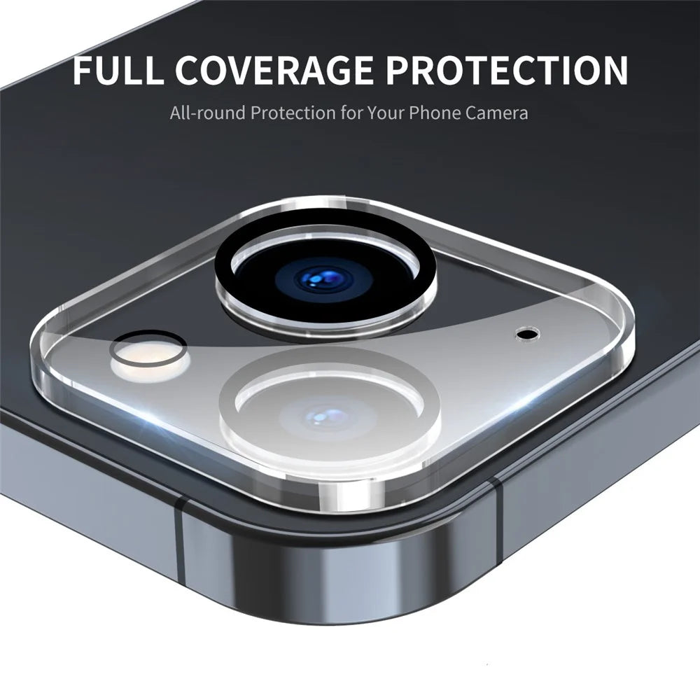 ENKAY HAT PRINCE For iPhone 15 / 15 Plus Camera Lens Protector Tempered Glass High Transparency Lens Film - Black Circle - 2
