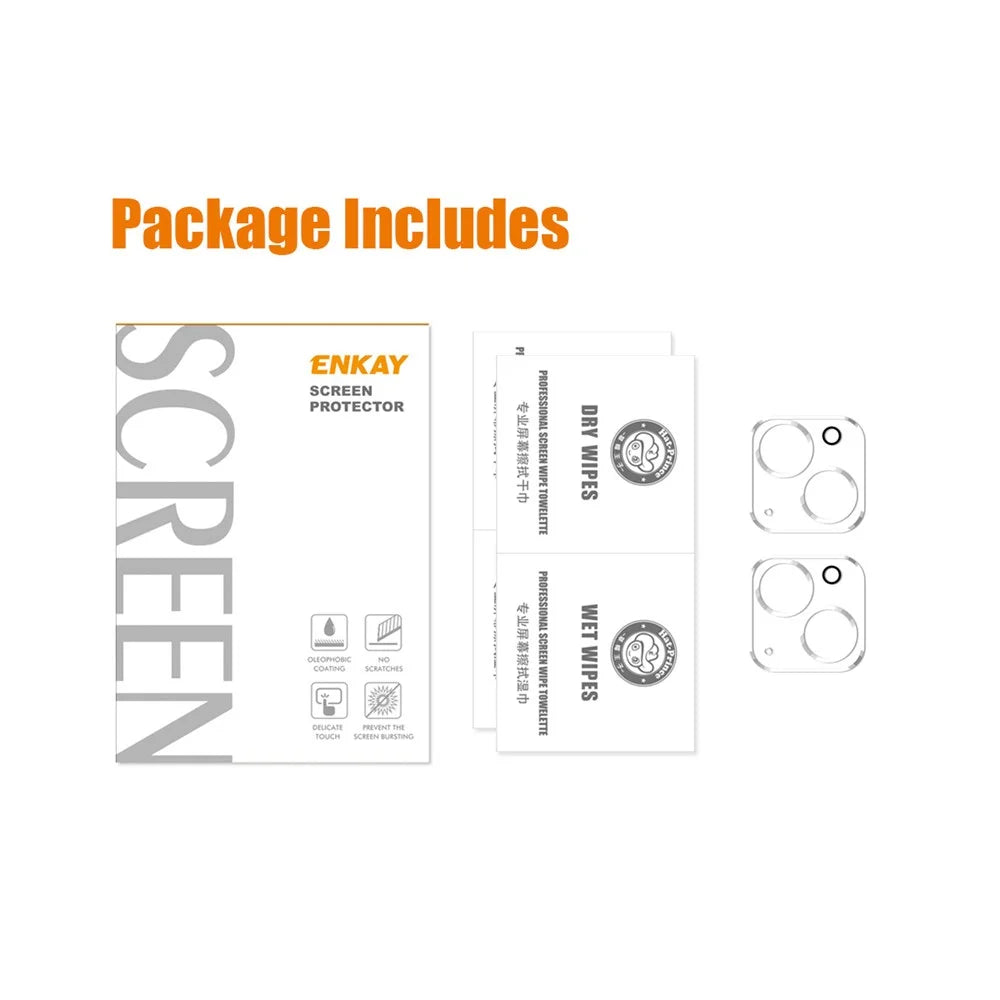 ENKAY HAT PRINCE 2Pcs For iPhone 15 / 15 Plus Back Camera Lens Film Full Cover Tempered Glass HD Lens Protector - 6