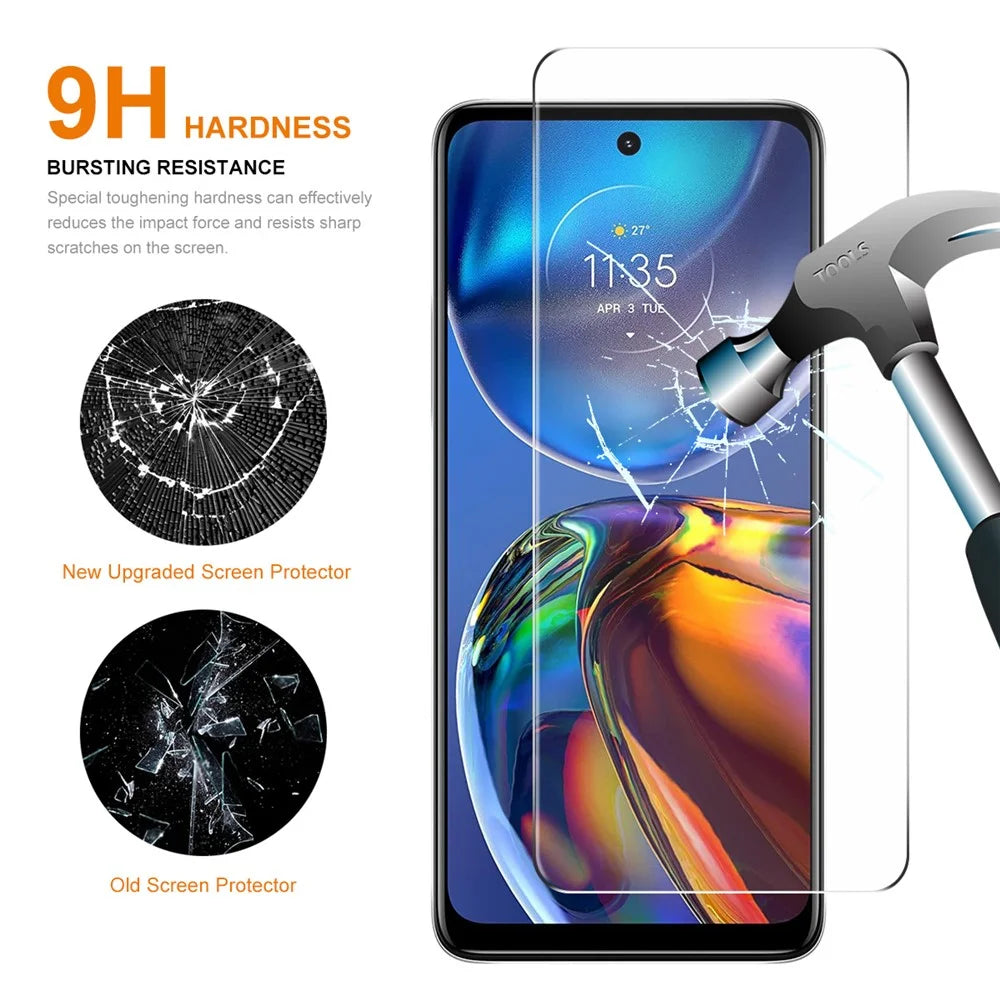 ENKAY HAT PRINCE For Motorola Moto E32 4G HD Screen Protector 9H High Aluminium-silicon Glass 0.26mm 2.5D Film - 4