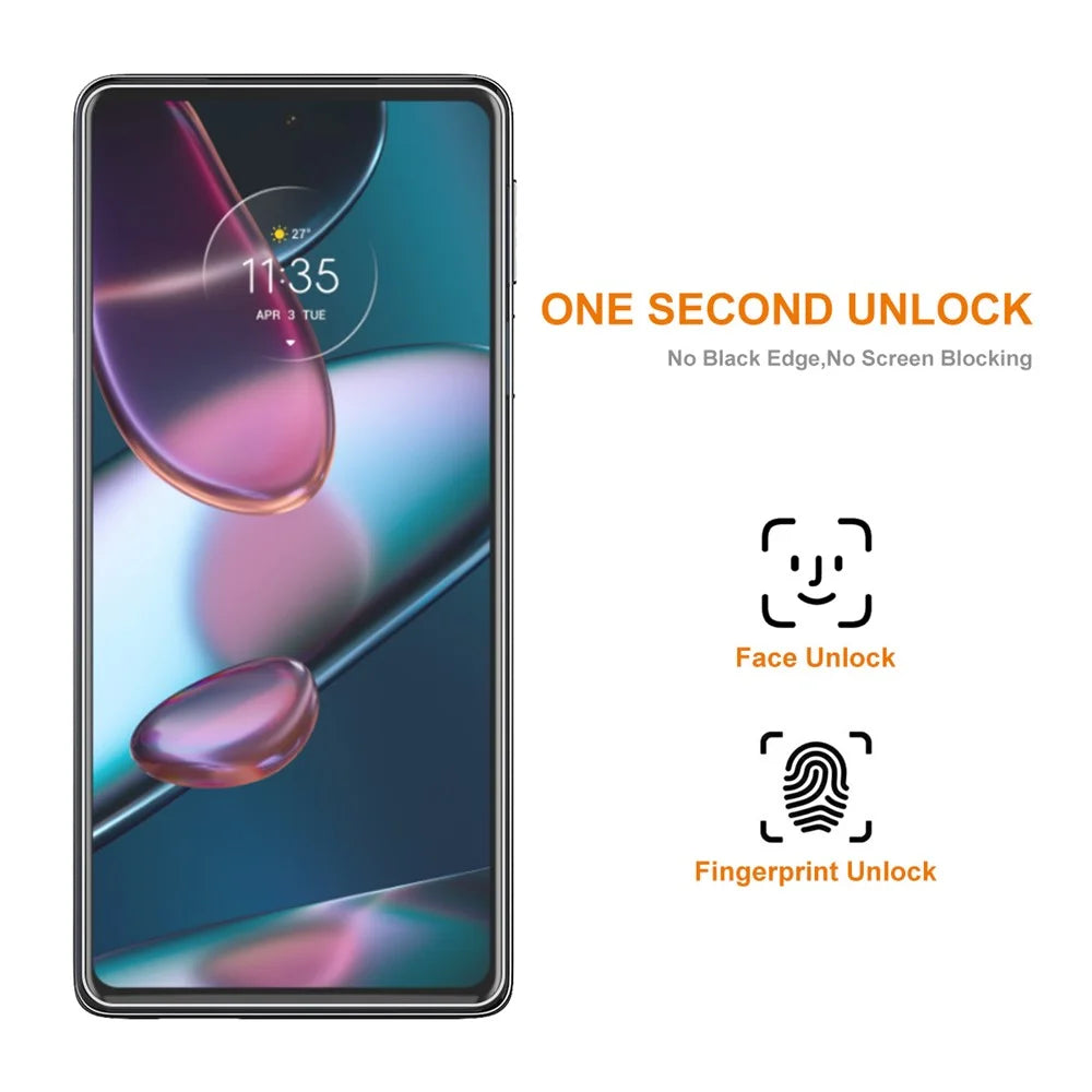 ENKAY HAT PRINCE 5Pcs 0.26mm Film for Motorola Moto G 5G (2023) / Edge 30 Pro (Motorola Edge+ (2022)) , 2.5D 9H High Aluminium-silicon Glass Screen Protector - 2