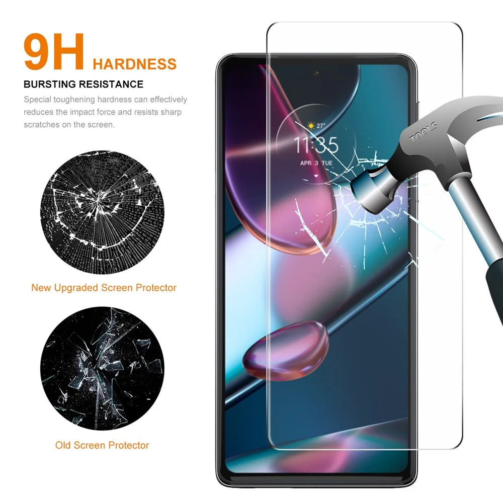 ENKAY HAT PRINCE 5Pcs 0.26mm Film for Motorola Moto G 5G (2023) / Edge 30 Pro (Motorola Edge+ (2022)) , 2.5D 9H High Aluminium-silicon Glass Screen Protector - 4