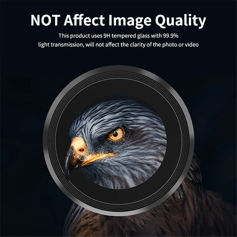 ENKAY HAT PRINCE For Samsung Galaxy S23 FE Camera Lens Protector Tempered Glass + Aluminum Alloy Ring Cover Guard - Black - 4
