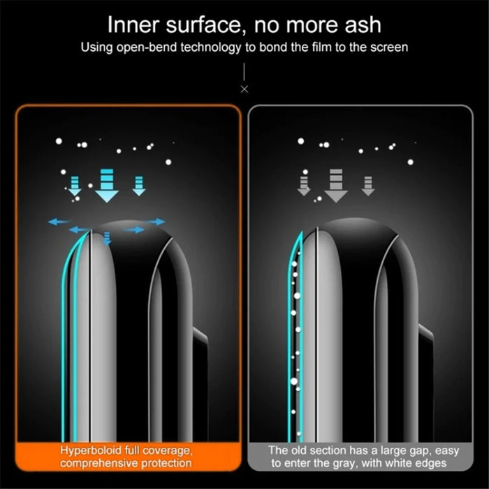 Full Screen Protector for Samsung Galaxy S23 FE , Tempered Glass Side Glue Silk Printing Phone Screen Film (9D) - 4