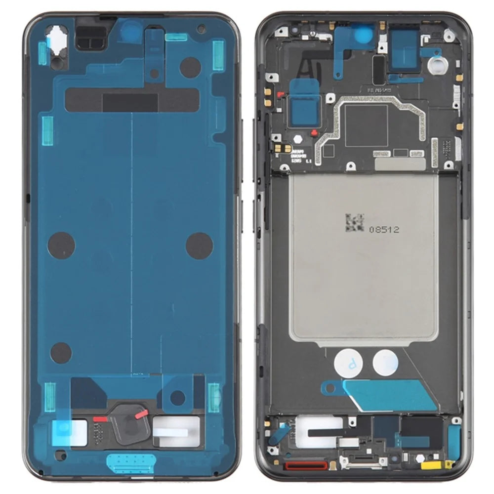For Xiaomi 13 Middle Plate Frame Repair Part (A-Side) (without Logo) - Black - 1