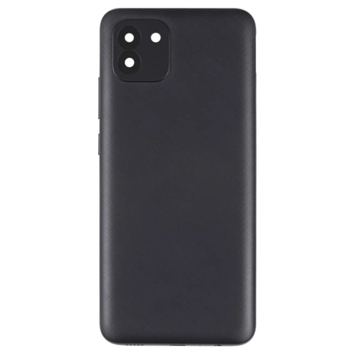 For Samsung Galaxy A03 (164.2mm) A035 Battery Housing with Camera Lens Cover - Black - 2