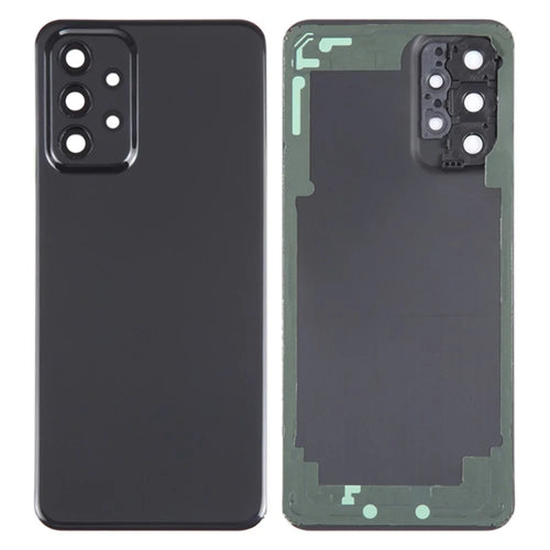 For Samsung Galaxy A23 5G (Global Version) A236 OEM Battery Housing with Adhesive Sticker + Camera Lens Cover - Black - 1