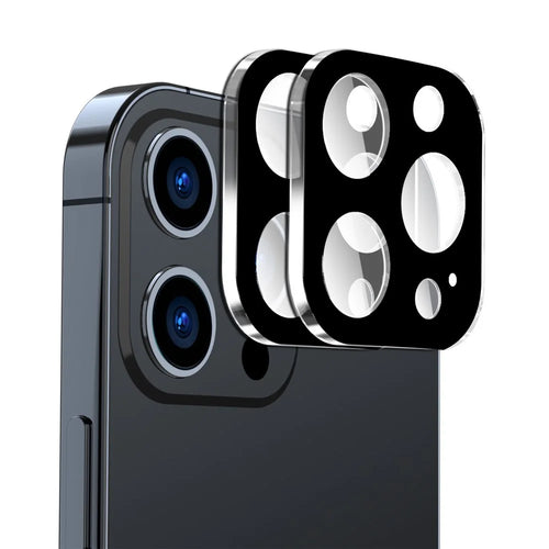ENKAY HAT PRINCE 2Pcs for iPhone 15 Pro / 15 Pro Max Tempered Glass Camera Lens Film Silk Printing Full Cover Lens Protector - 1