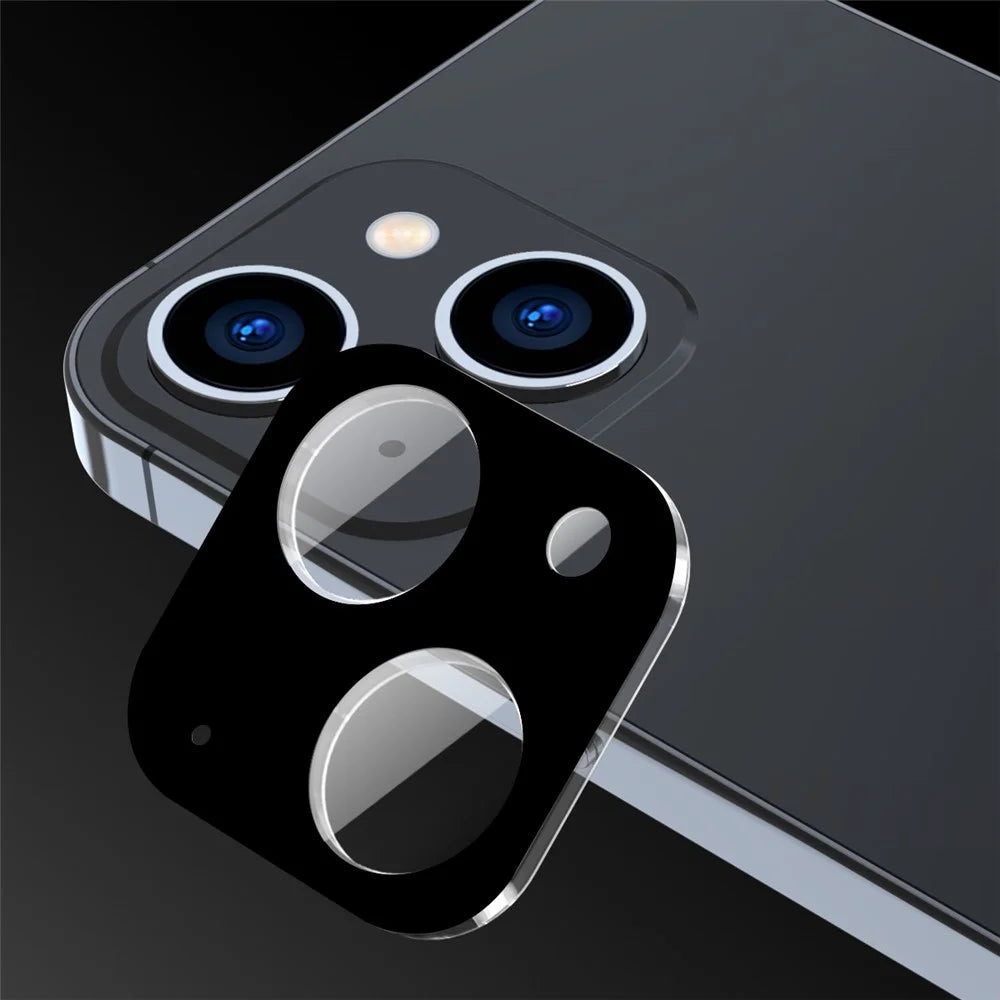 ENKAY HAT PRINCE 2Pcs for iPhone 15 / 15 Plus Camera Lens Protector Silk Printing Full Cover Tempered Glass Lens Film - 4