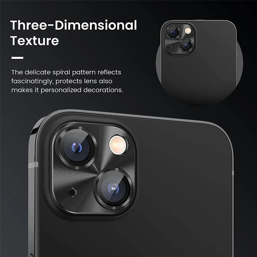 ENKAY HAT PRINCE For iPhone 15 / 15 Plus Camera Lens Protector Aluminum Alloy + Tempered Glass Integrated Full Cover Lens Film - Black - 4