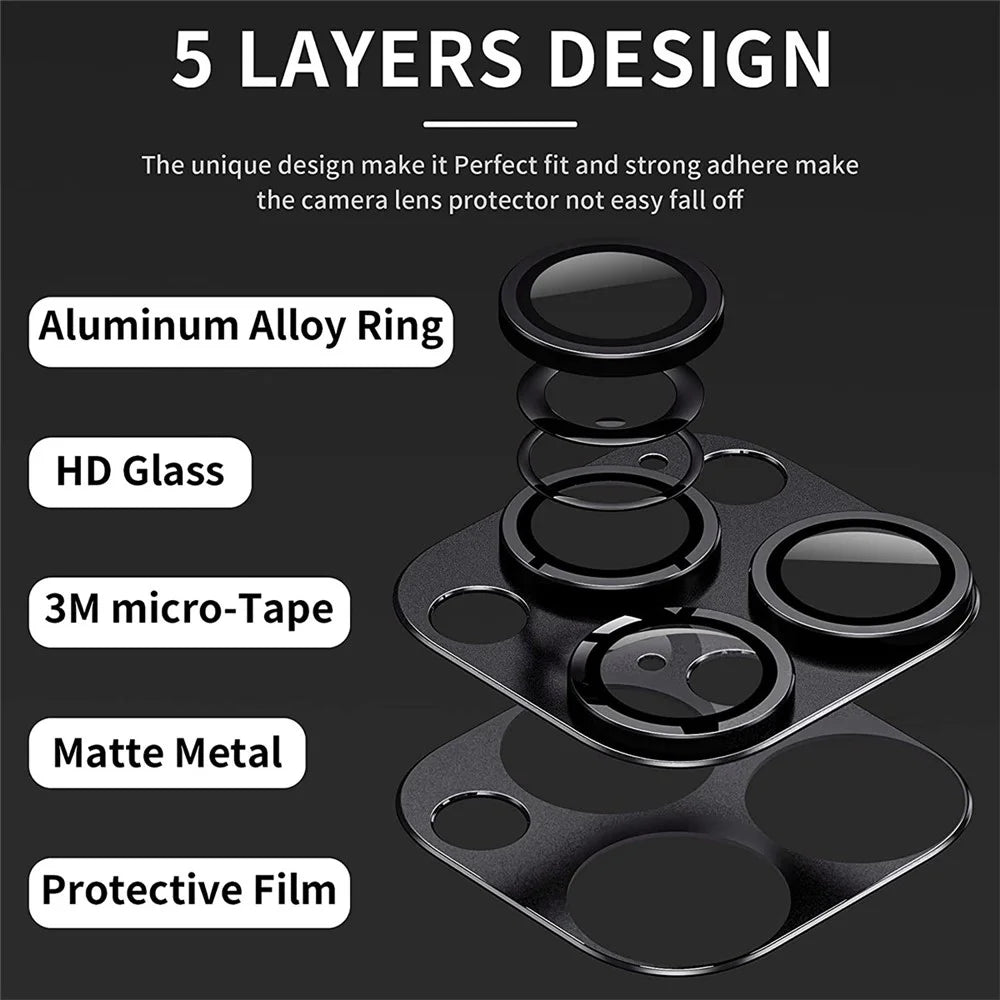 ENKAY HAT PRINCE For iPhone 15 Pro / 15 Pro Max AR Ultra Clear Camera Lens Protector Tempered Glass+Aluminum Alloy Lens Film - Grey - 2