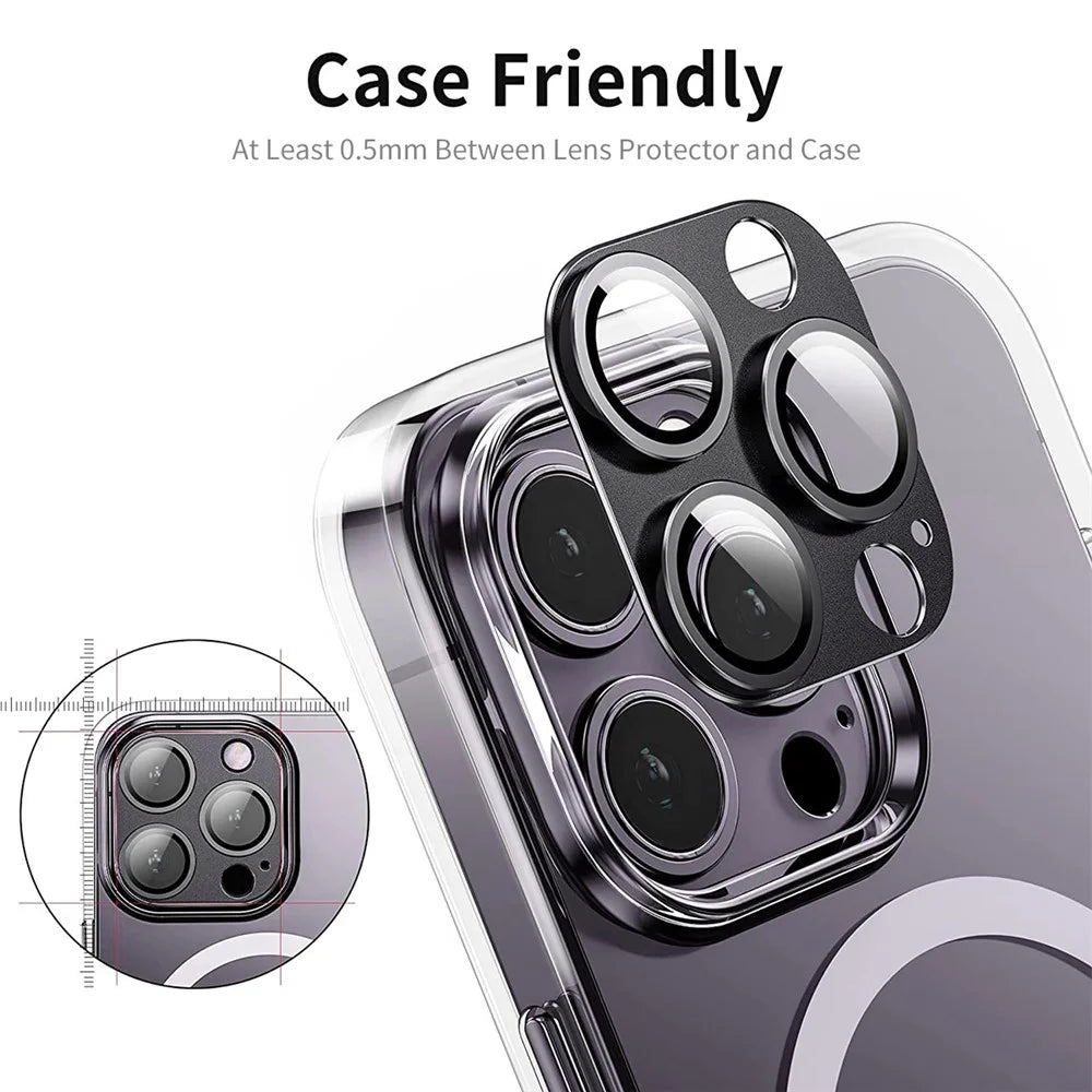 ENKAY HAT PRINCE For iPhone 15 Pro / 15 Pro Max AR Ultra Clear Camera Lens Protector Tempered Glass+Aluminum Alloy Lens Film - Grey - 4