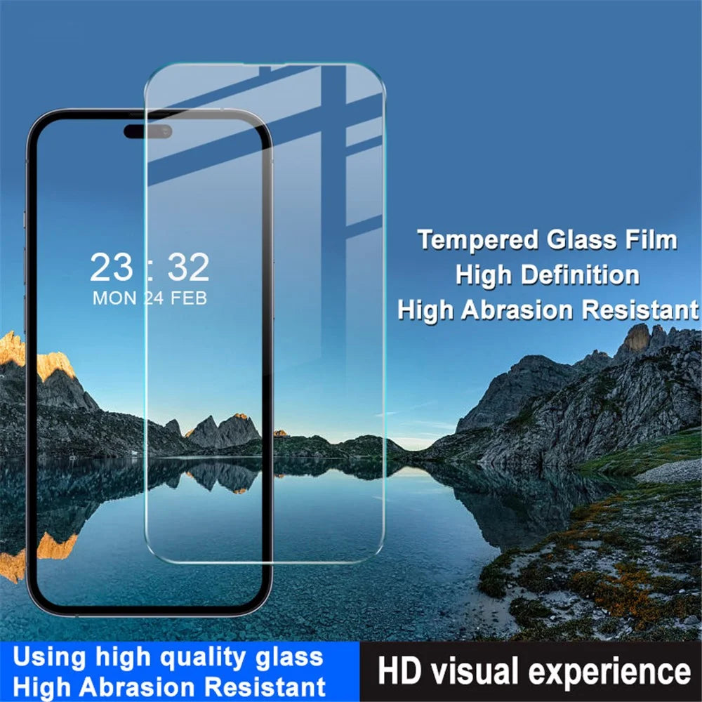 IMAK H Series For iPhone 15 Pro Phone Screen Protector Ultra Clear Anti-scratch Tempered Glass Film - 5