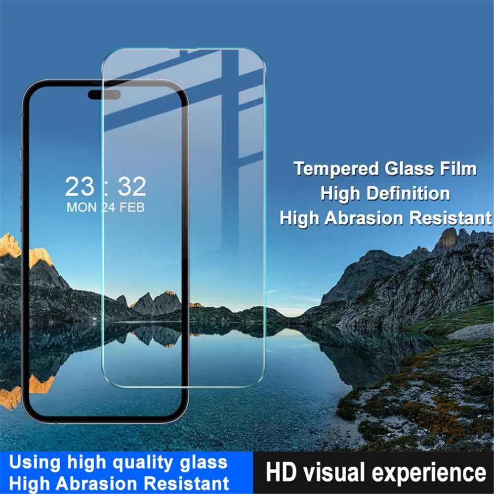 IMAK H Series For iPhone 15 Plus Phone Screen Protector Explosion-proof HD Clarity Tempered Glass Film - 5