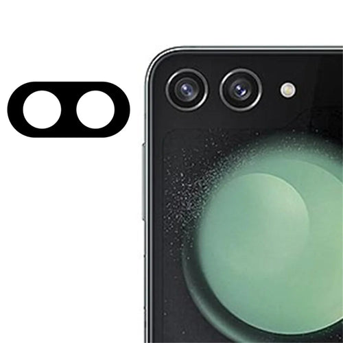 For Samsung Galaxy Z Flip5 5G Scratch-Proof Camera Lens Protector Ultra Clear Tempered Glass Lens Film - Black - 1