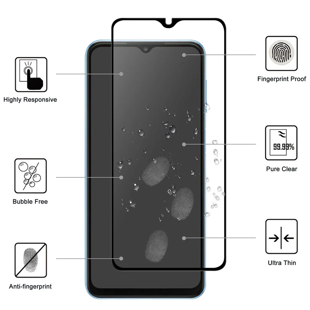 For Samsung Galaxy A25 5G (Global) (161mm) AGC Tempered Glass with Black Edge Full Glue Full Coverage Screen Protector - 2