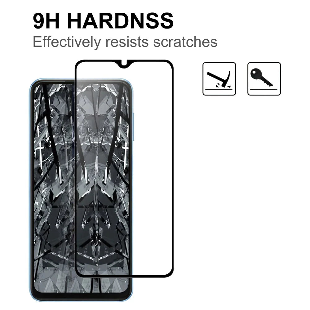 For Samsung Galaxy A25 5G (Global) (161mm) AGC Tempered Glass with Black Edge Full Glue Full Coverage Screen Protector - 3