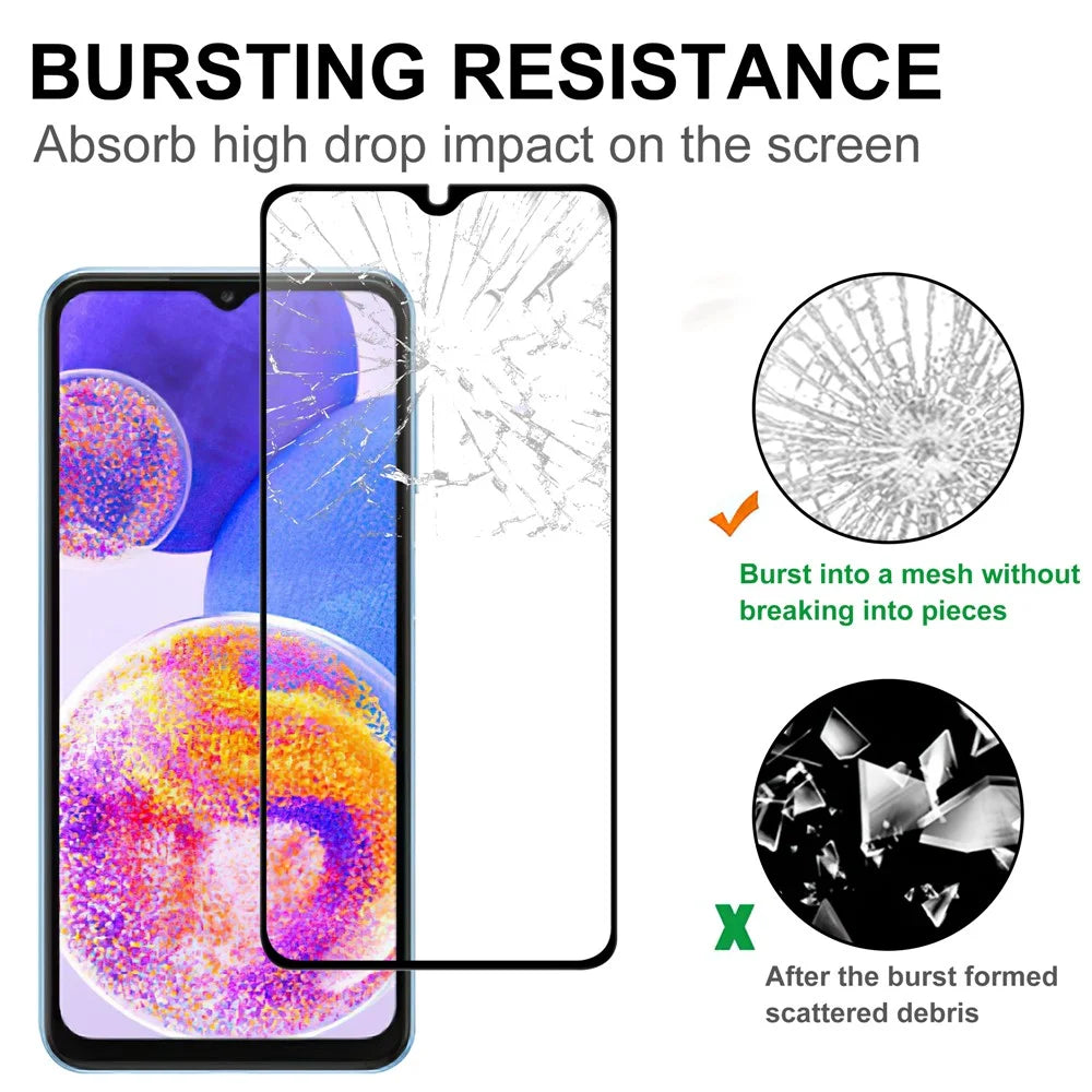 For Samsung Galaxy A25 5G (Global) (161mm) AGC Tempered Glass with Black Edge Full Glue Full Coverage Screen Protector - 4