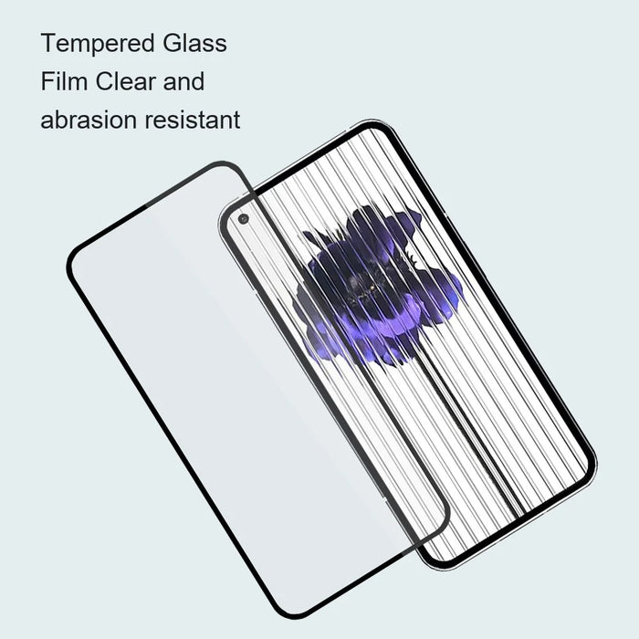AMORUS 2Pcs Clear Screen Protector for Nothing Phone (2) , Full Glue Tempered Glass Silk Printing Film - Black - 6