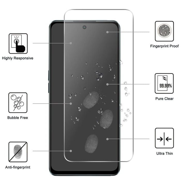 For Oppo K11x 5G Tempered Glass Film HD Clear 2.5D Arc Edge Screen Protector - 2