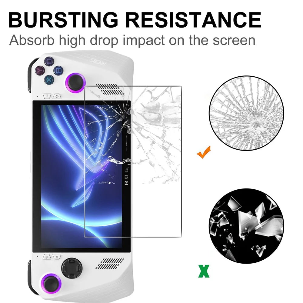 For Asus ROG Ally (2023) Tempered Glass Screen Protector 9H Hardness 2.5D Arc Edge Anti-Bubble Film - 4