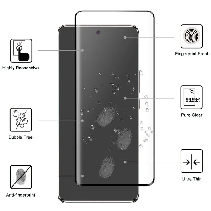 For Huawei Enjoy 60 Pro AGC Tempered Glass with Black Edge Full Glue Full Coverage Screen Protector - 2
