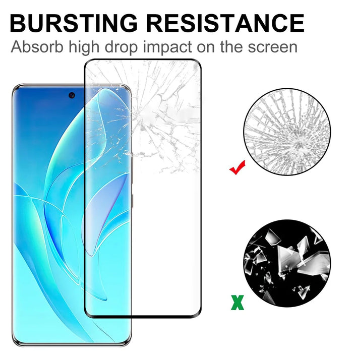 For Huawei Enjoy 60 Pro AGC Tempered Glass with Black Edge Full Glue Full Coverage Screen Protector - 4