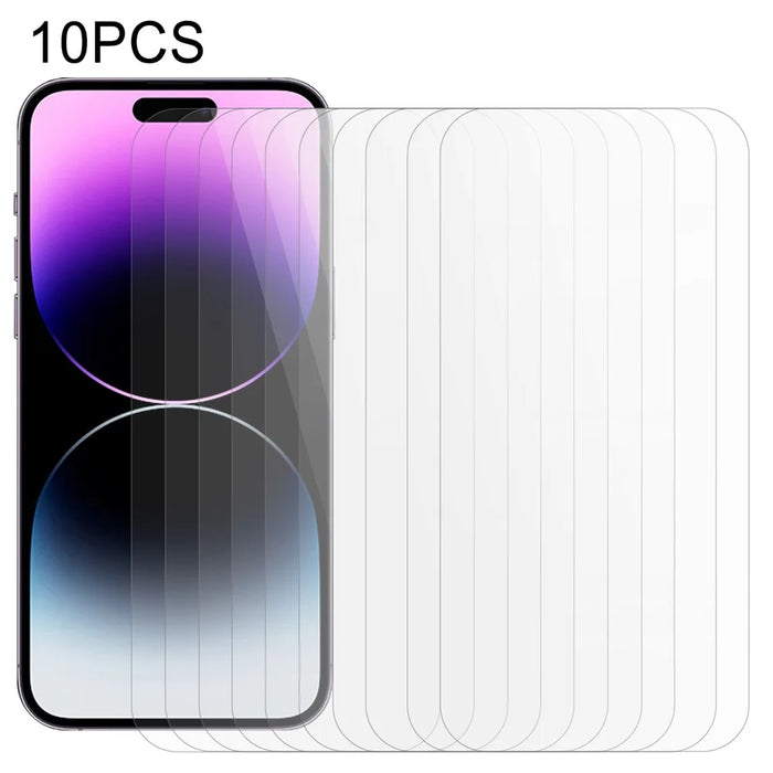 10Pcs for iPhone 15 Pro Max HD Clear Screen Protector  0.25 Arc Edge Thick Glue Tempered Glass Film - 1