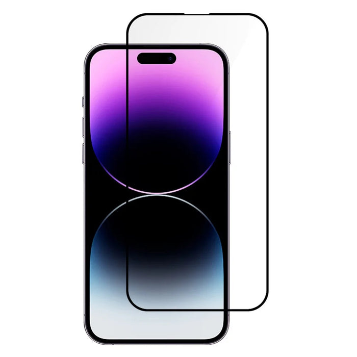 Ultra Clear Tempered Glass Screen Protector for iPhone 15 Pro Full Cover Screen Film with Silk Printing Black Edge - 1