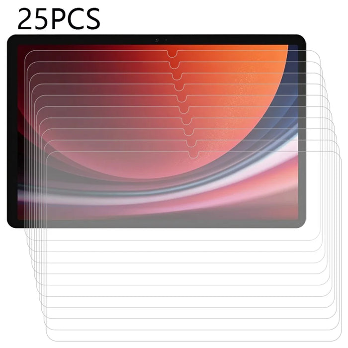 25Pcs For Samsung Galaxy Tab S11 / S10 Lite / S9 / S8 / S7 Full Cover Screen Protector Ultra Clear Tempered Glass Tablet Screen Film (No Package, with Wipes Set, Dust-absorber, Guide Sticker) - 1