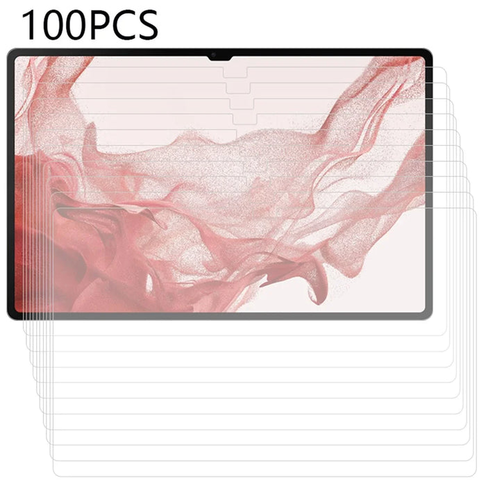 100Pcs For Samsung Galaxy Tab S11 Ultra / S10 Ultra / S9 Ultra / S8 Ultra Tablet Film Ultra Clear Tempered Glass Screen Protector (No Package, with Wipes Set, Dust-absorber, Guide Sticker) - 1