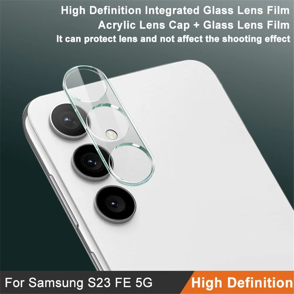 IMAK for Samsung Galaxy S23 FE HD Clear Lens Protector Integrated Tempered Glass Lens Film + Acrylic Lens Cap - 4