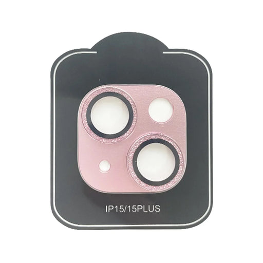 RURIHAI For iPhone 15 / 15 Plus Tempered Glass Camera Lens Protector Glitter Anti-scratch Rear Lens Film - Pink - 2