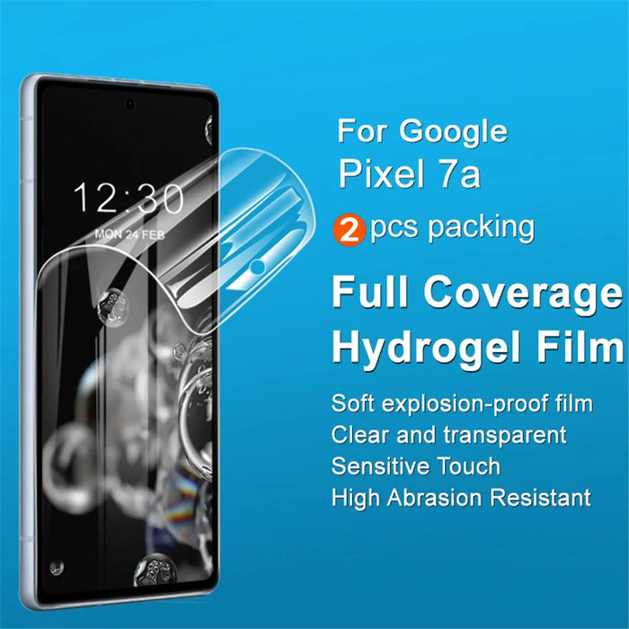 IMAK 2Pcs  /  Set Hydrogel Film III for Google Pixel 7a Soft TPU Screen Protector HD Transparent Screen Film - 3