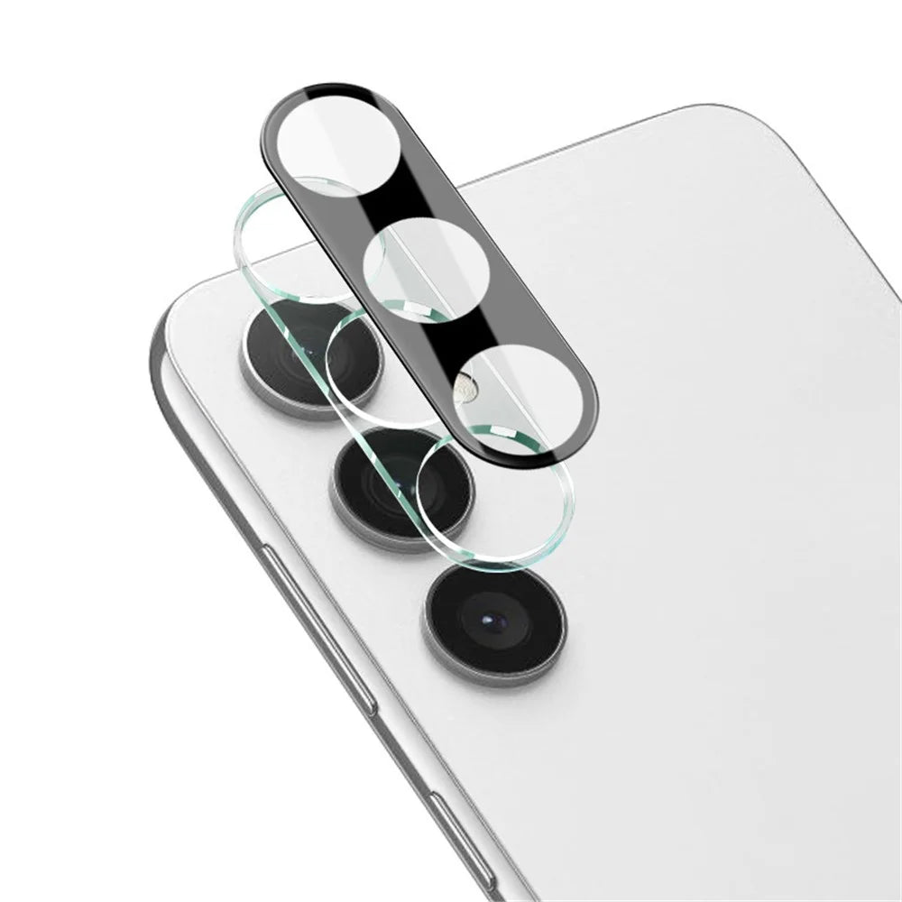 IMAK Tempered Glass Lens Film for Samsung Galaxy S23 FE , Camera Lens Protector+Acrylic Lens Cap (Black Version) - 1