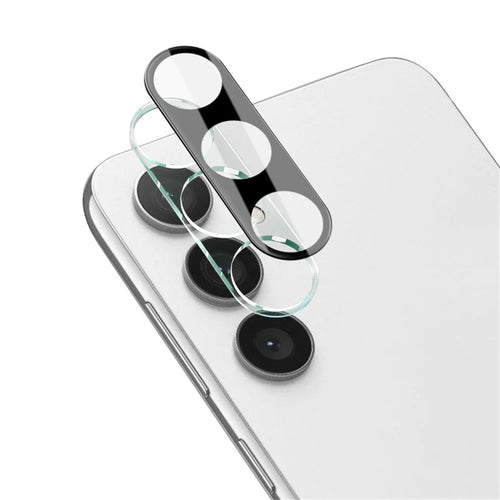 IMAK Tempered Glass Lens Film for Samsung Galaxy S23 FE , Camera Lens Protector+Acrylic Lens Cap (Black Version) - 1