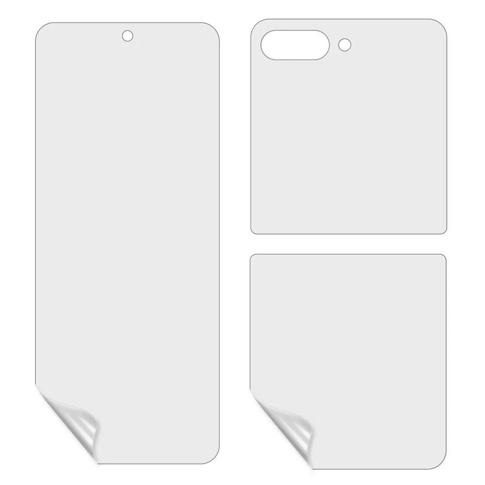 For Samsung Galaxy Z Flip5 5G Clear PET Film Soft Front and Back Screen Protector - 2