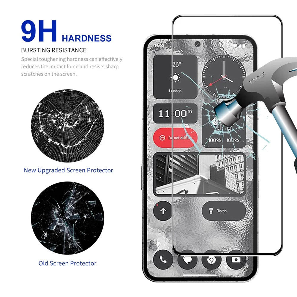 ENKAY HAT PRINCE 5Pcs for Nothing Phone (2) Silk Printing Screen Protector High Aluminium-silicon Glass 0.26mm 9H 2.5D Film - 3