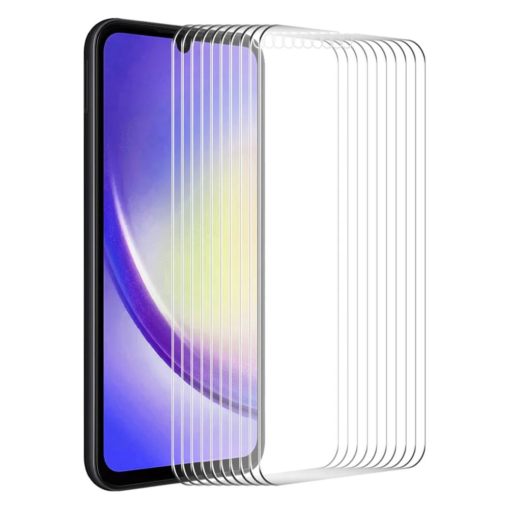 ENKAY HAT PRINCE 10Pcs HD Clear Screen Protector for Samsung Galaxy A24 4G (162.1 x 77.6 x 8.3mm) High Aluminium-silicon Glass 0.26mm 9H 2.5D Film - 1