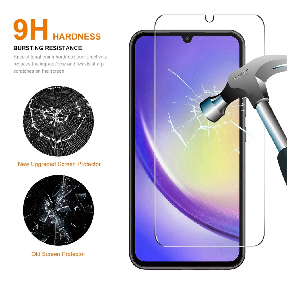 ENKAY HAT PRINCE 10Pcs HD Clear Screen Protector for Samsung Galaxy A24 4G (162.1 x 77.6 x 8.3mm) High Aluminium-silicon Glass 0.26mm 9H 2.5D Film - 4